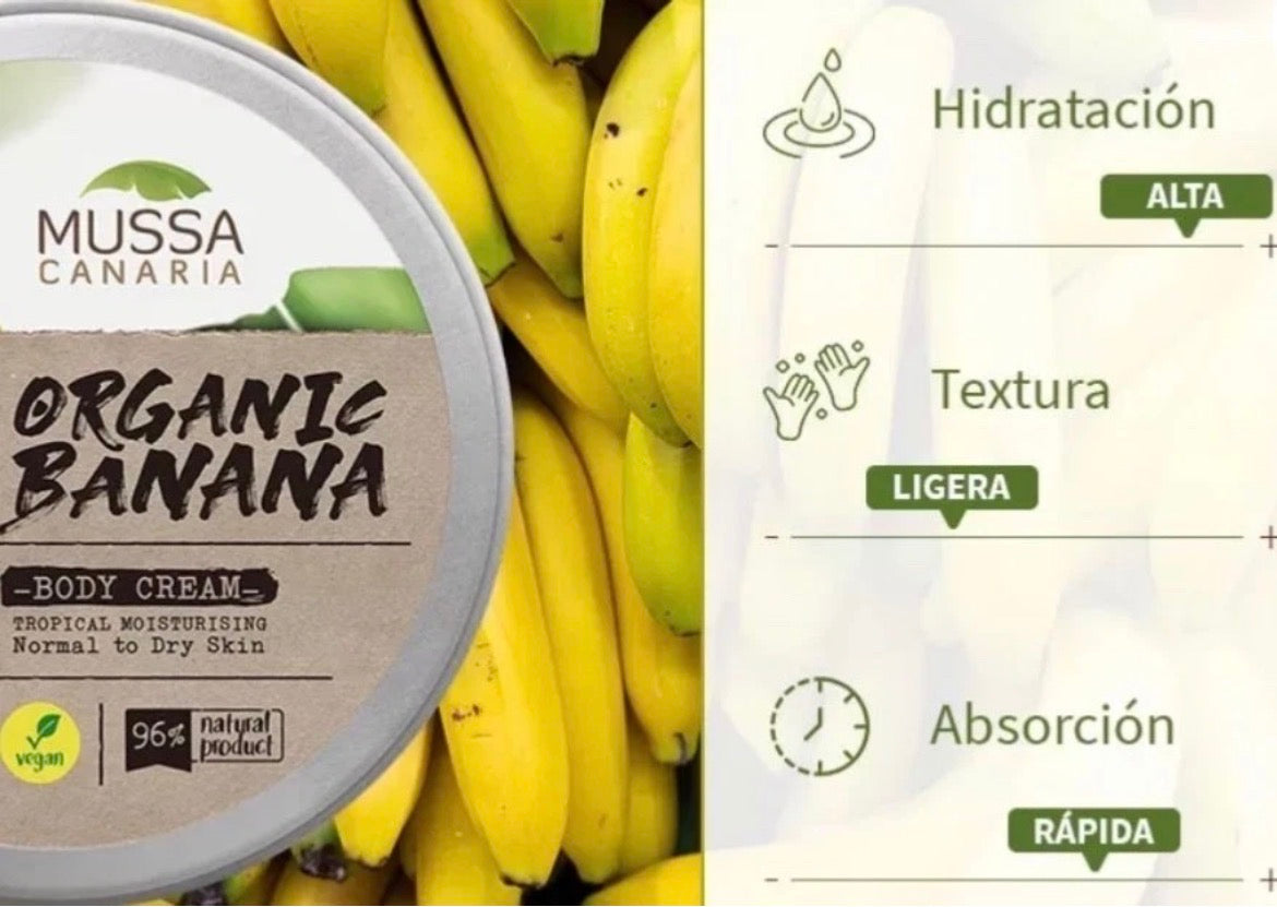 Crema corporal natural vegana de plátano de Canarias (70ml) Canarias