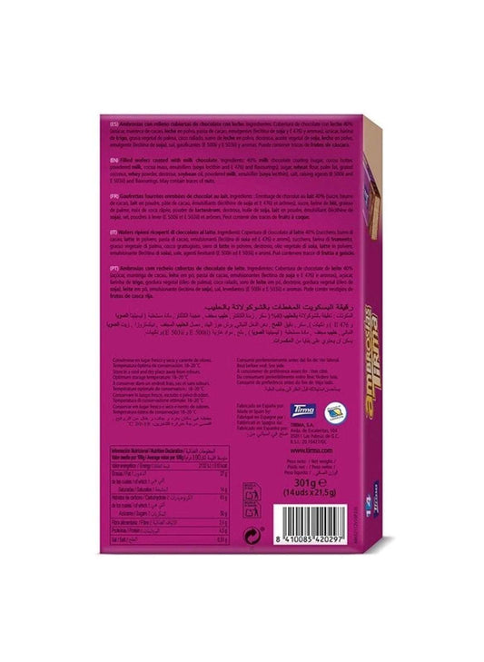 Deliciosas ambrosías de chocolate Tirma, tradicionales de Canarias, en caja con 14 unidades, de la marca Tropical Canary Shop.