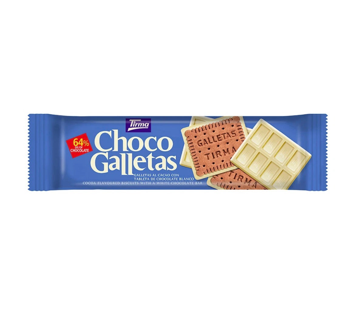 Choco Galletas Tirma Canarias Pack 2 Paquetes Chocolate Y blanco Deliciosas