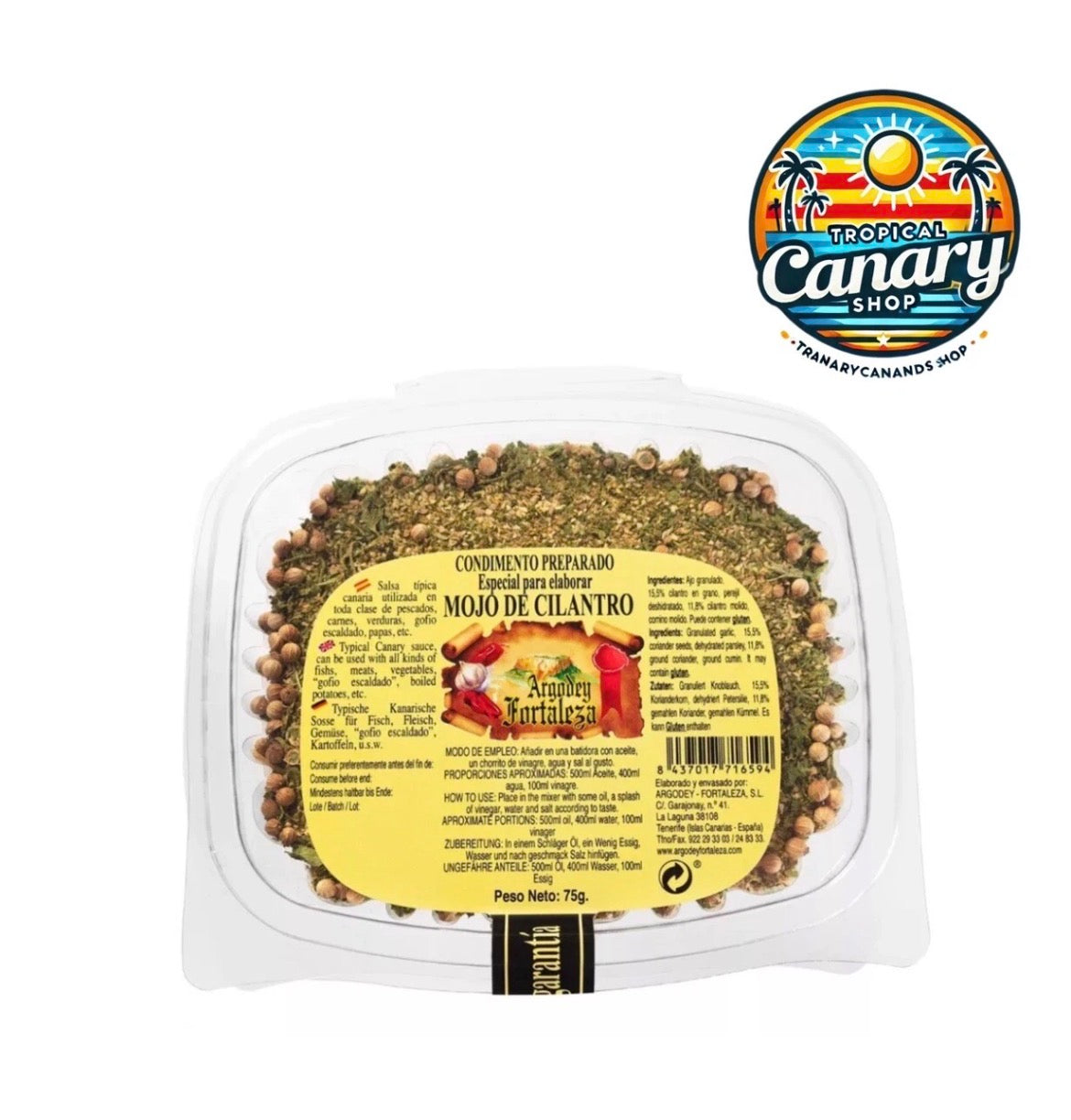 Condimento para MOJO VERDE  75gr Islas Canarias "ARGODEY FORTALEZA"