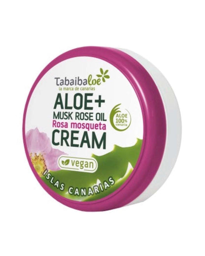 Gel de aloe vera original de Canarias en paquete de 6, con crema y jabón para cuidado natural de la piel.