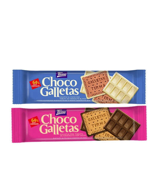 Choco Galletas Tirma Canarias Pack 2 Paquetes Chocolate Y blanco Deliciosas