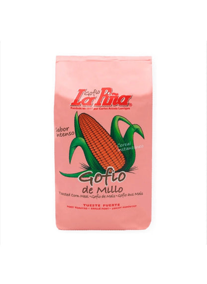 Gofio Canario La Piña Millo 500 g Tueste  Fuerte | -Dark Roast Corn