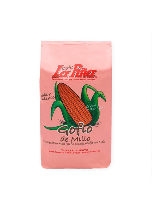 Gofio Canario La Piña Millo 500 g Tueste  Fuerte | -Dark Roast Corn
