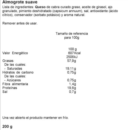Mermelada de almogrote suave en frasco de 200ml, sabor tradicional de las Islas Canarias, de la marca Tropical Canary Shop.
